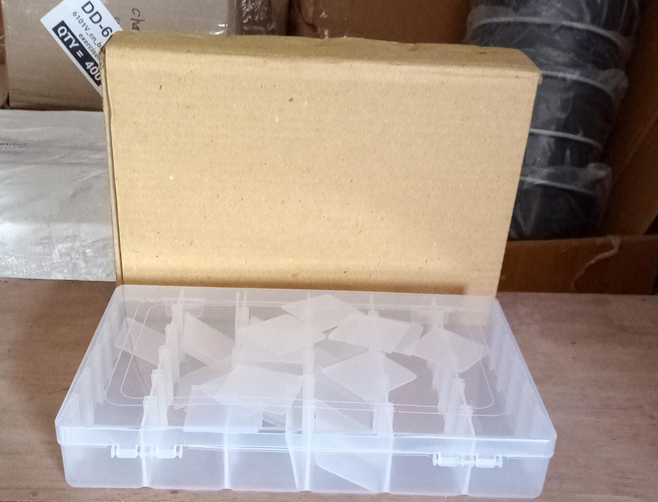 7673a 36 Grids Clear Plastic Organizer Jewelry Storage Box with Adjustable Dividers, Transparent Organizer Box (1pc) 7673a 36 Grids Clear Plastic Organizer Jewelry Storage Box with Adjustable Dividers, Transparent Organizer Box (1pc)